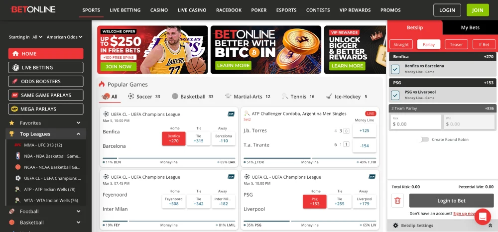 betonline bitcoin sportsbook